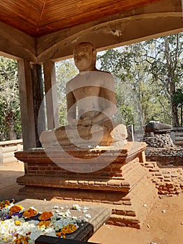 The statue of Samadhi Buddha in Anuradhapura Sri lanka
