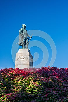 Statue of Samuel de Champlain in Plattsburgh New York State
