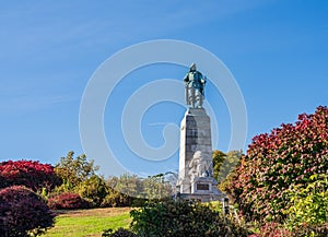 Statue of Samuel de Champlain in Plattsburgh New York State