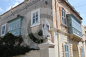 Statue of San Anton Abbati in Rabat , Malta
