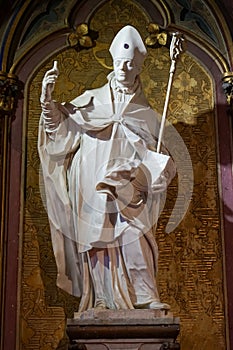 Statue of San Gennaro inside the Basilica of Santa Maria del Principio in Naples, Italy. photo