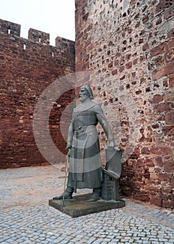 Statue of Sancho I the Populator, the second king of Portugal, Silves, Portugal