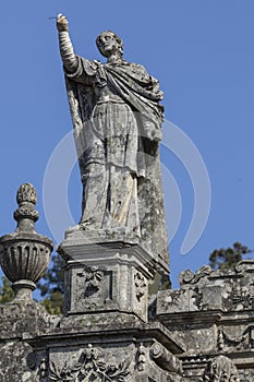 Statue at sanctuary Bom Jesus near Braga, Portugal