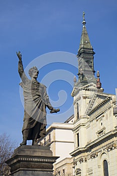 Statue of Sandor Petofi in Budapest