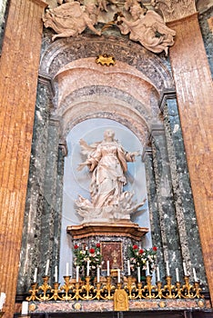 The Statue of Sant`Agnese in the Church of Sant`Agnese in Agone in the Centre of Rome