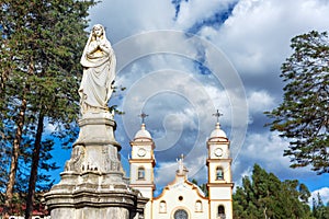 Statue and Santa Rosa de Ocopa Convent photo