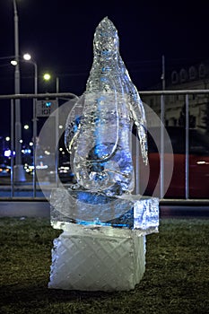 Statue of the seal in ice