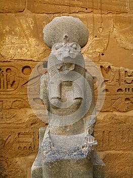 Statue of Sekhmet goddess. Medinet Habu, Luxor photo