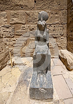 Statue Sekhmet, Migdol Gate entrance to the Mortuary Temple of Ramesses III in Medina Habu.