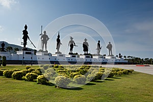 Statue of Seven kings at Rajabhakti park Hua Hin Thailand