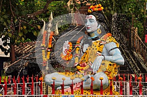 Statue of Shiva in Lakshman Jhula, Rishikesh, India.