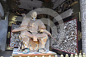 Statue of Shogun Ieyasu at Toshogu Shrine, Nikko photo