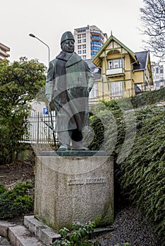 A statue of Sigval Bergesen, Norwegian shipowner and industrialist, in Stavanger city centre