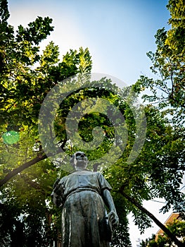 Statue of Silp Bhirasri Standing on The University