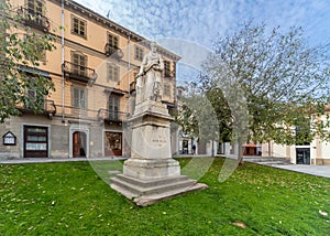 Statue of Silvio Pellico in Saluzzo, Italy