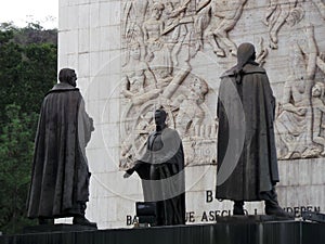 Statue of Simon Bolivar and other heroes of independece, Independence Monument, Los Proceres, Caracas, Venezuela