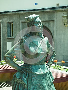 Statue of singer Mary Sanchez Playa Cantera Grand Canary Island photo