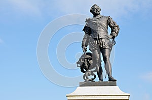 Statue of Sir Francis Drake, Plymouth, England photo
