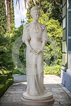 Statue of Sisi, Elisabeth of Bavaria, in Corfu, Greece