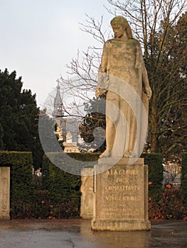 A statue situated in front of the Mairie de Vincennes, Paris