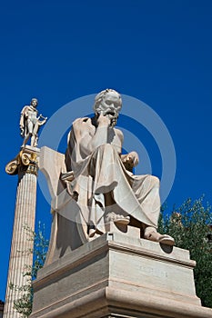 The statue of Socrates. Athens, Greece.