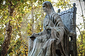 Statue of Sor Joan Agnes, in Madrid, Spain photo