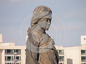 The Statue of Soyanggang Cheonyeo& x28;Virgin& x29; in Chuncheon, South Korea