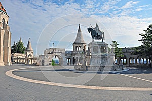 Statue on the square of Fisherman bastion