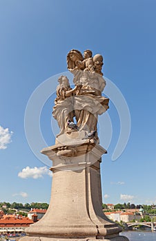 Statue of St. Anne (mother of the Virgin Mary) on Charles Bridge