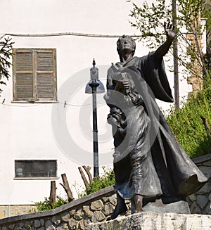 Statue of St Benedict as a boy