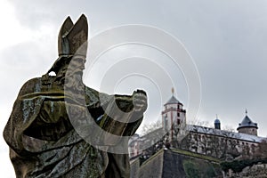 The statue of St. Bruno, WÃ¼rzburg