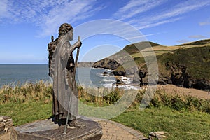 The statue of St Crannog