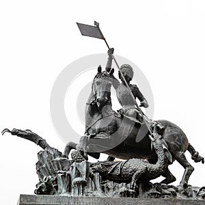 Statue of St George slaying the dragon