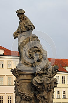 Statue of St. Ivo in Prague photo