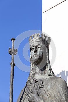 Statue of St. Jadwiga queen on Altar Three Millennia, Church on Skalka, Krakow, Poland photo
