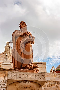 Statue of St. Jerome in Bethlehem
