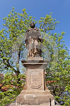 Statue of St. Jude Thaddeus on Charles Bridge in Prague
