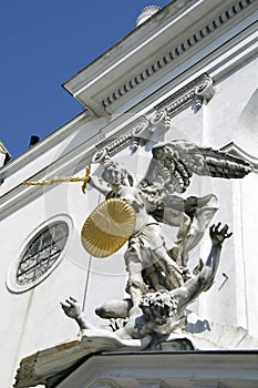 The statue of St. Michael in Vienna, Austria