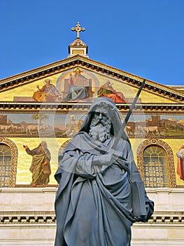 Statue of St. Paul holding a sword