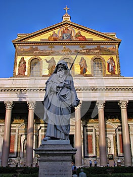 Statue of St. Paul holding a sword