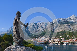 Statue of St. Peter at Makarska, Croatia