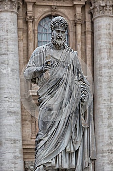 Statue of St. Peter at St. Peter`s Square photo
