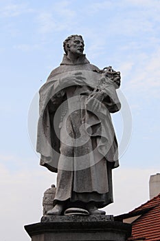 Statue of St. Philip Benitius on the Charles Bridge in Prague