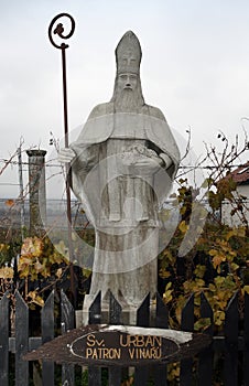 Statue of St. Urban - the patron saint of winemakers
