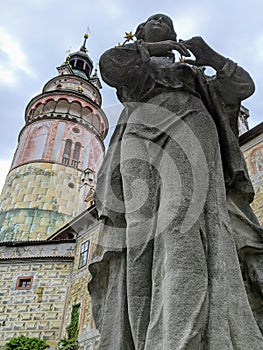 Statue at the State Castle and Chateau ÄŒeskÃ½ Krumlov