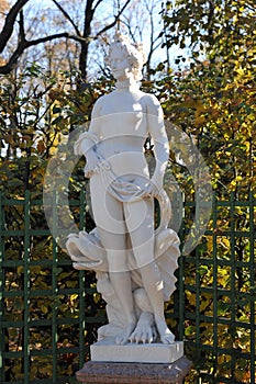 Statue in the summer garden in St. Petersburg photo