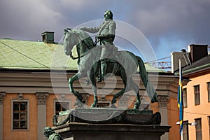 Statue of the Swedish king Gustav II Adolf photo