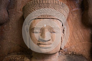 Statue of symbol of buddha, made frome sand