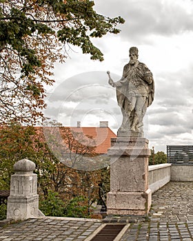 Statue of Szent Istvan at the Esztergom Basilica, Hungary