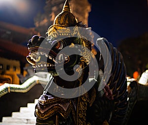 Statue in Tanah Lot temple, Bali Indonesia